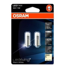 LED salono lemputė 12V M1 1W 12V BA9S Double blister, OSRAM